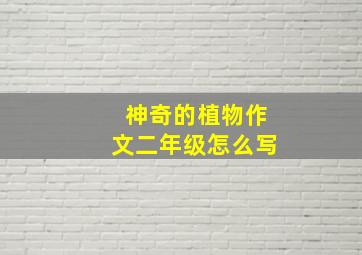 神奇的植物作文二年级怎么写