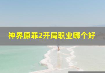 神界原罪2开局职业哪个好