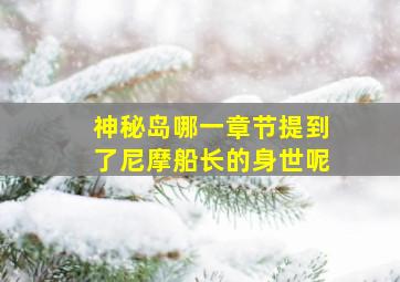 神秘岛哪一章节提到了尼摩船长的身世呢