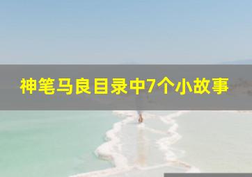 神笔马良目录中7个小故事