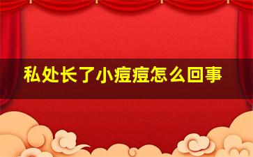 私处长了小痘痘怎么回事