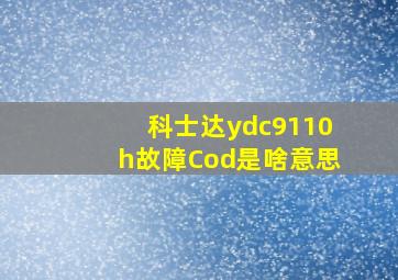 科士达ydc9110h故障Cod是啥意思