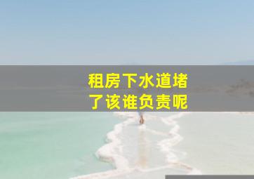 租房下水道堵了该谁负责呢