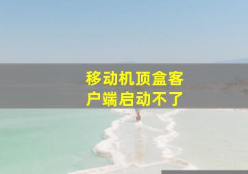 移动机顶盒客户端启动不了