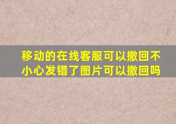 移动的在线客服可以撤回不小心发错了图片可以撤回吗