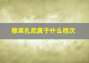 穆库扎尼属于什么档次