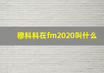 穆科科在fm2020叫什么