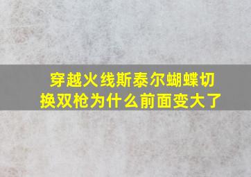 穿越火线斯泰尔蝴蝶切换双枪为什么前面变大了