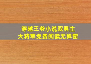 穿越王爷小说双男主大将军免费阅读无弹窗