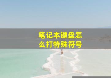 笔记本键盘怎么打特殊符号