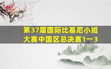 第37届国际比基尼小姐大赛中国区总决赛1一3