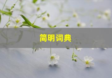 简明词典