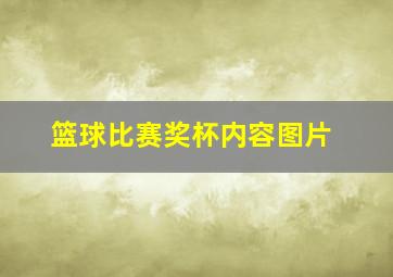 篮球比赛奖杯内容图片