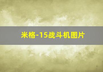 米格-15战斗机图片