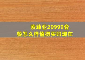 索菲亚29999套餐怎么样值得买吗现在