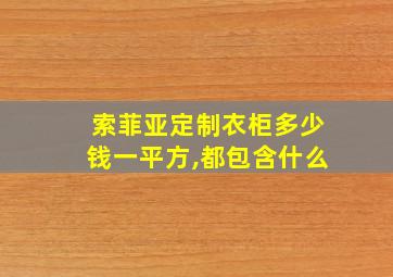 索菲亚定制衣柜多少钱一平方,都包含什么