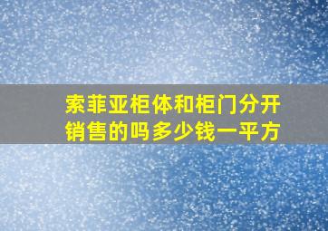 索菲亚柜体和柜门分开销售的吗多少钱一平方