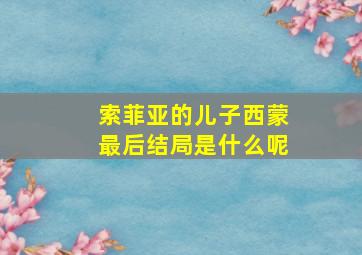 索菲亚的儿子西蒙最后结局是什么呢