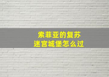 索菲亚的复苏迷宫城堡怎么过