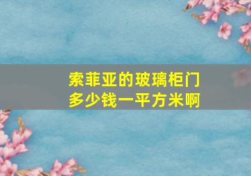 索菲亚的玻璃柜门多少钱一平方米啊