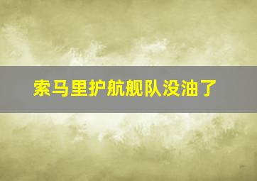 索马里护航舰队没油了