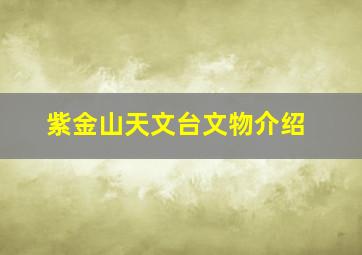 紫金山天文台文物介绍