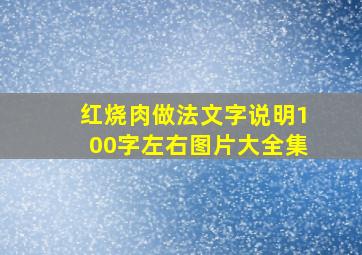 红烧肉做法文字说明100字左右图片大全集