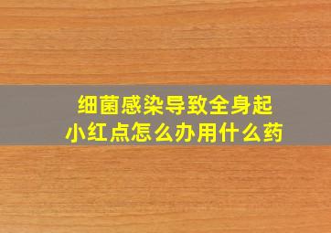 细菌感染导致全身起小红点怎么办用什么药