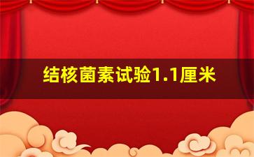 结核菌素试验1.1厘米