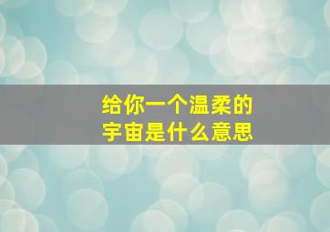 给你一个温柔的宇宙是什么意思