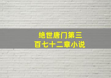 绝世唐门第三百七十二章小说