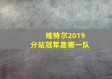 维特尔2019分站冠军是哪一队