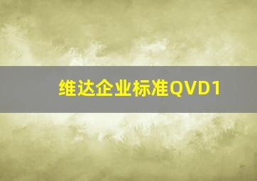 维达企业标准QVD1