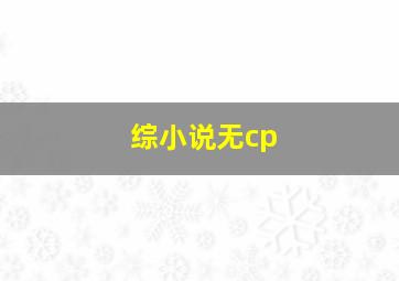 综小说无cp