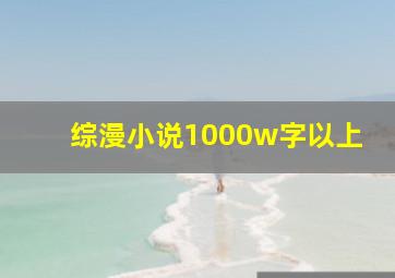 综漫小说1000w字以上