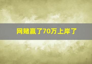 网赌赢了70万上岸了