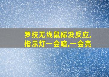 罗技无线鼠标没反应,指示灯一会暗,一会亮