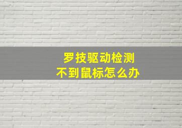 罗技驱动检测不到鼠标怎么办