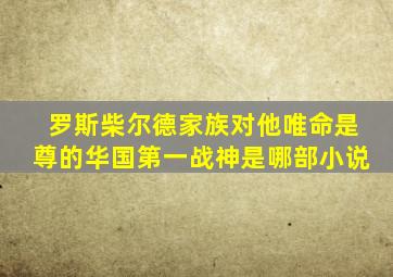 罗斯柴尔德家族对他唯命是尊的华国第一战神是哪部小说