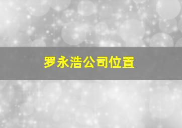 罗永浩公司位置