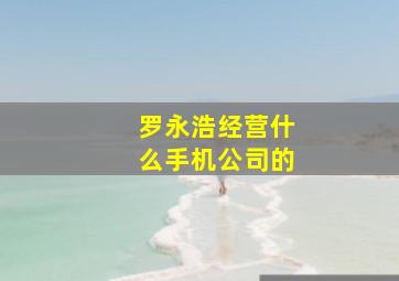 罗永浩经营什么手机公司的