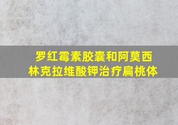 罗红霉素胶囊和阿莫西林克拉维酸钾治疗扁桃体