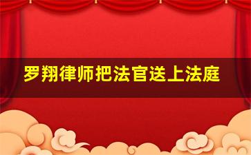 罗翔律师把法官送上法庭