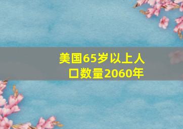 美国65岁以上人口数量2060年