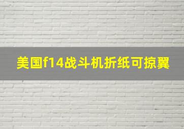 美国f14战斗机折纸可掠翼