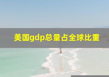 美国gdp总量占全球比重