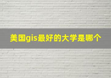 美国gis最好的大学是哪个