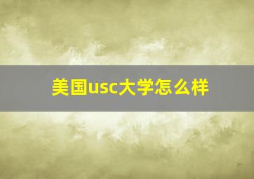 美国usc大学怎么样