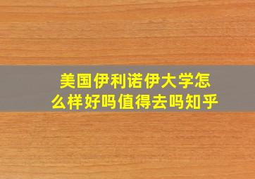 美国伊利诺伊大学怎么样好吗值得去吗知乎