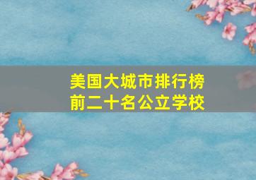 美国大城市排行榜前二十名公立学校